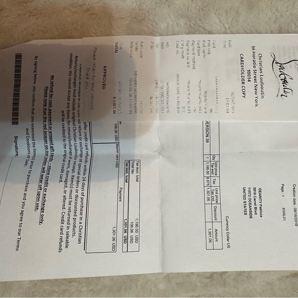 Christian Louboutin Black and Gold Mesh Heels - Picture 5 of 5